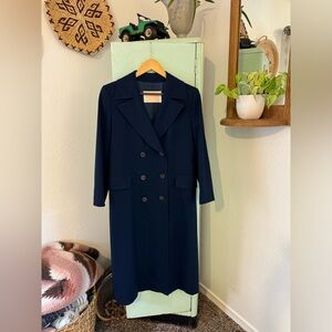 Pendleton Wool Coat, Size 8, Navy Blue